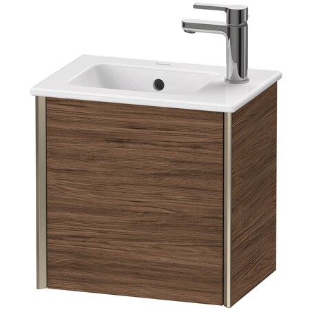 Xviu Wall-Mounted Vanity Unit Dark Walnut